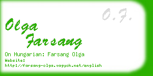 olga farsang business card